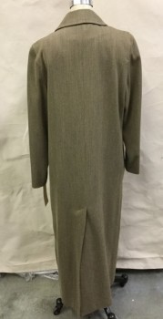 N/L, Lt Brown, Wool, Solid, Double Breasted, Wide Lapel, 2 Vertical Pocket, Oversized Look