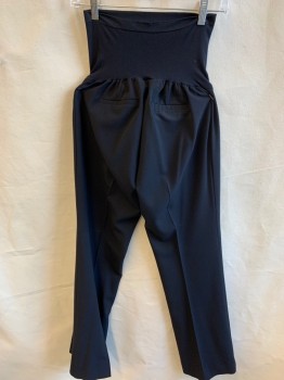MOTHERHOOD, Black, Polyester, Rayon, Solid, Maternity, Extended High Waist, 3 Pockets