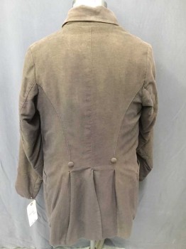 JORDI, Dk Brown, Cotton, Solid, Single Breasted, 6 Buttons, Cuffed Jacket Sleeves