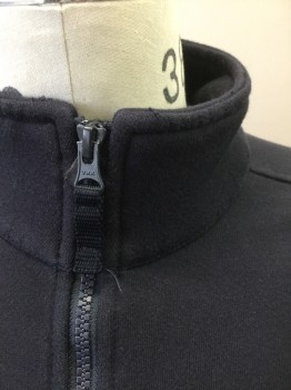 5.11 TACTICAL, Navy Blue, Cotton, Polyester, Solid, Dark Navy Pullover Sweatshirt, Long Sleeves, Stand Collar, Half Zipper Closure at Neck, Horizontal Seam Across Chest, Long Sleeves, Kangaroo Pocket, Subtle Pockets/Compartments Throughout **Barcode Located on Kangaroo Pocket