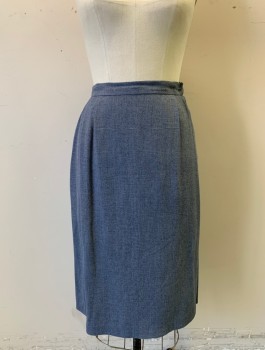 Slate Blue, Cranberry Red, Cotton, Skirt, 1" Wide Waistband, Double Pleated Waist, Side Zipper, Below Knee Length, Straight Fit,