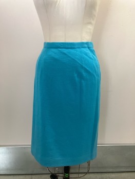GINO PAOLI, Skirt, Sky Blue, Solid, F.F, Side Zip