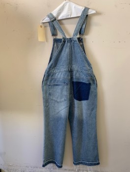 FOREVER 21, Denim Blue, Cotton, Synthetic, Solid, 5 Pockets, Raw Edge Hem