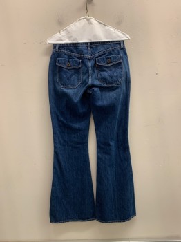 LEVI'S, Dk Blue, Cotton, Solid, 6+ Pockets, Zip Fly