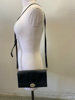 KATE SPADE, Black, Leather, Solid