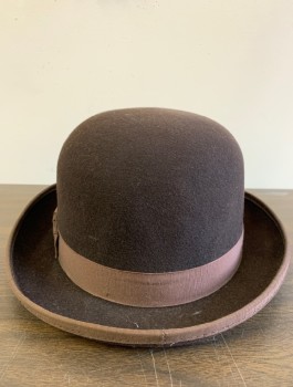 GOLDEN GATE HAT CO., Dk Brown, Wool, Solid, Felt, Grosgrain Band, Curved Brim, Early 20th Century Reproduction