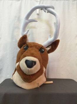 MTO, Brown, Beige, Synthetic, Solid, Reindeer Walkabout Head