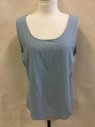 ASHLYN KATE, Sage Green, Polyester, Solid, Tank Top, Round Neck,