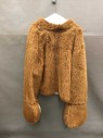 Brown, Faux Fur, Synthetic, L/S with Paws Attached, Stand Collar, Back Closure