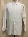DOMETAKIS, White, Button Front, Collar Attached, Textured Bib Front, Long Sleeves, Made To Order,