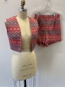 NL, Red, Pink, White, Gray, Polyester, Zig-Zag , Diamonds, Vest, Made To Order
