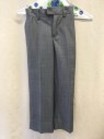 TAZIO, Heather Gray, Polyester, Rayon, Solid, Flat Front, Belt Loops,